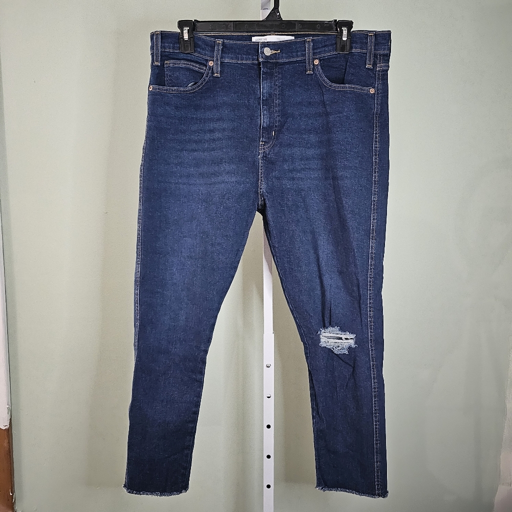 Signature by Levi Strauss Heritage High Rise Skinny Distressed Size 18 W34 Dark‎
